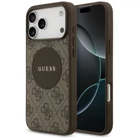   Guess - 4G Kör Klasszikus Logó MagSafe (GUHMP17LP4PGRSGW) - iPhone 17 Pro - Barna
