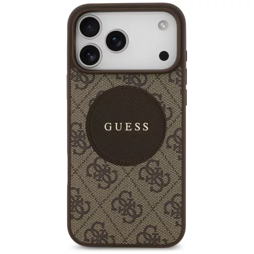 Guess - 4G Kör Klasszikus Logó MagSafe (GUHMP17LP4PGRSGW) - iPhone 17 Pro - Barna