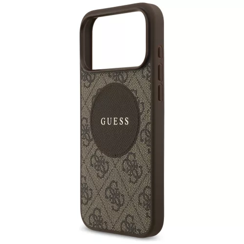 Guess - 4G Kör Klasszikus Logó MagSafe (GUHMP17LP4PGRSGW) - iPhone 17 Pro - Barna
