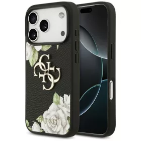   Guess - Hardcase 4G Grained Roses Big Logo (GUHCP17LPGROP4MK) - iPhone 17 Pro - Black