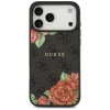 Guess - Keménytok 4G Virágmintás MagSafe (GUHMP17LP4ROPEMCK) - iPhone 17 Pro - Fekete