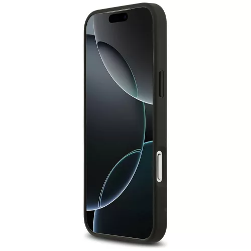 Guess - Keménytok 4G Virágmintás MagSafe (GUHMP17XP4ROPEMCK) - iPhone 17 Pro Max - Fekete