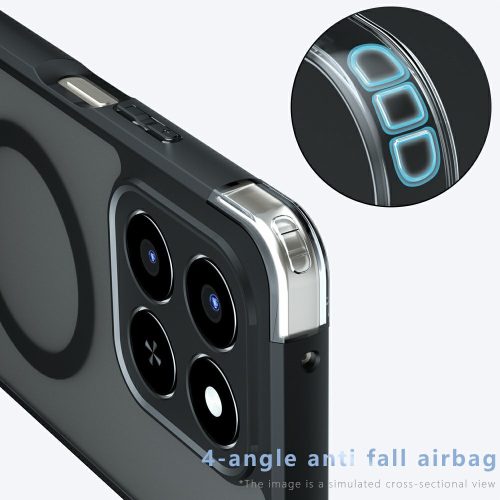 Techsuit - PureFrost MagSafe Ütésálló tok - Honor 400 Smart 5G / 400 Smart 4G / X7d 4G - Matt fekete