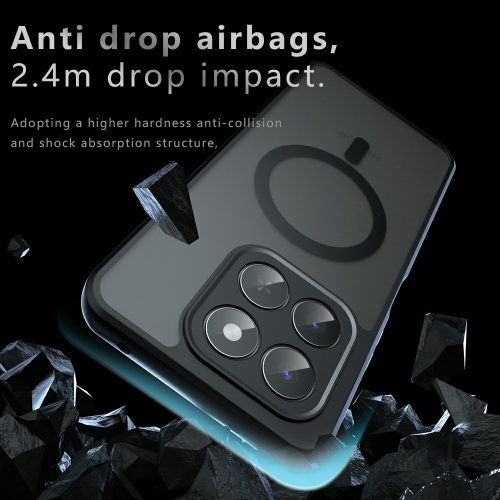 Techsuit - PureFrost MagSafe Ütésálló tok - Honor 400 Smart 5G / 400 Smart 4G / X7d 4G - Matt fekete
