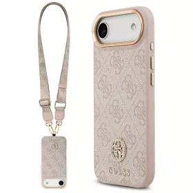   Guess - Keménytok 4G Strassz Logó és Nagy Pánt (GUHMP17MP4G4DCSP) - iPhone 17 Air - Rózsaszín