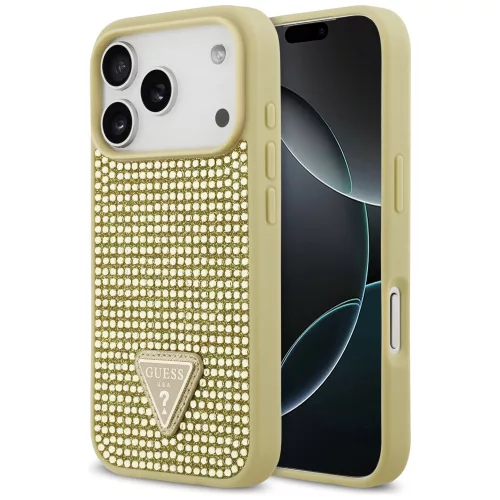 Guess - Strassz Háromszög Logó (GUHCP17LHDGTPD) - iPhone 17 Pro - Arany