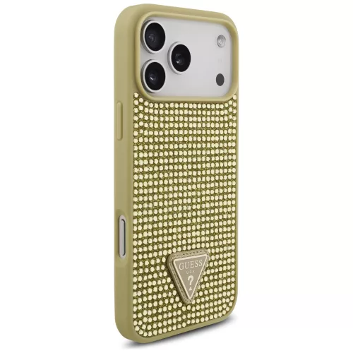 Guess - Strassz Háromszög Logó (GUHCP17LHDGTPD) - iPhone 17 Pro - Arany