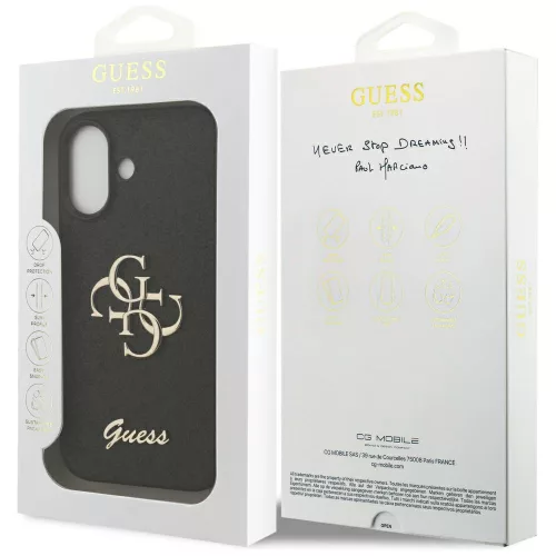 Guess - Rögzített Csillámos Nagy 4G (GUHCP17SHG4SGK) - iPhone 17 - Fekete