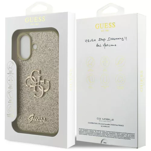 Guess - Rögzített Csillámos Nagy 4G (GUHCP17SHG4SGD) - iPhone 17 - Arany