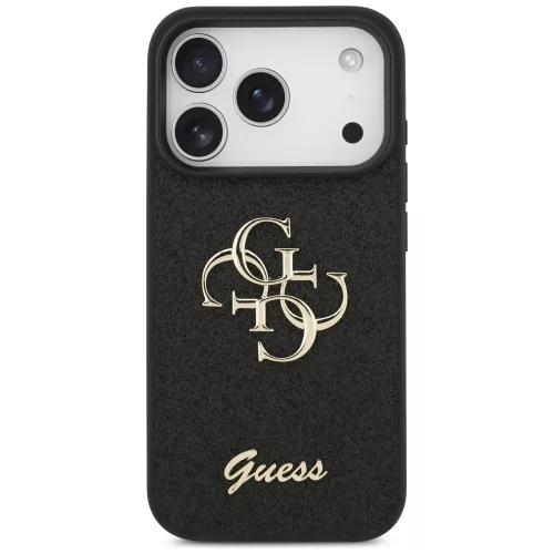 Guess - Rögzített Csillámos Nagy 4G (GUHCP17LHG4SGK) - iPhone 17 Pro - Fekete