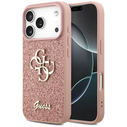 Guess - Fixed Glitter Big 4G (GUHCP17LHG4SGP) - iPhone 17 Pro - Pink