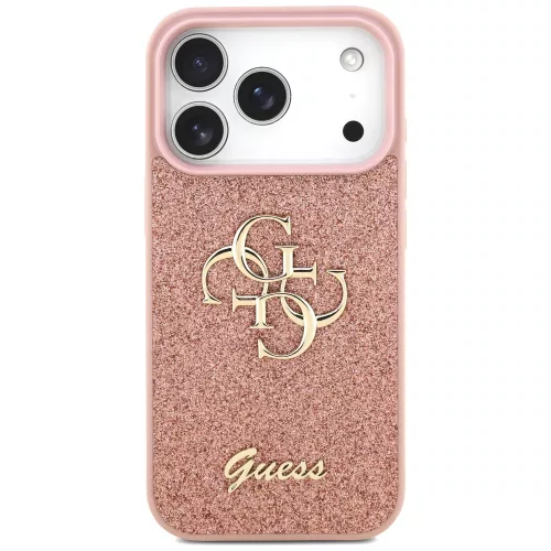 Guess - Rögzített Csillámos Nagy 4G (GUHCP17LHG4SGP) - iPhone 17 Pro - Rózsaszín
