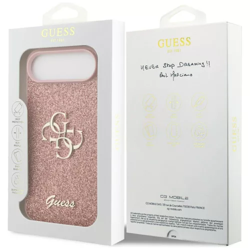 Guess - Rögzített Csillámos Nagy 4G (GUHCP17MHG4SGP) - iPhone 17 Air - Rózsaszín