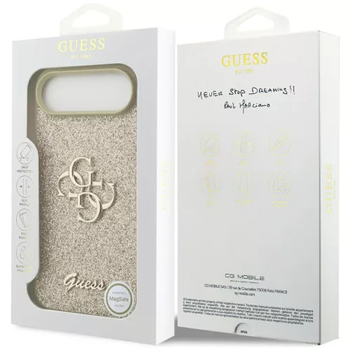 Guess - Rögzített Csillámos Nagy 4G (GUHCP17MHG4SGD) - iPhone 17 Air - Arany