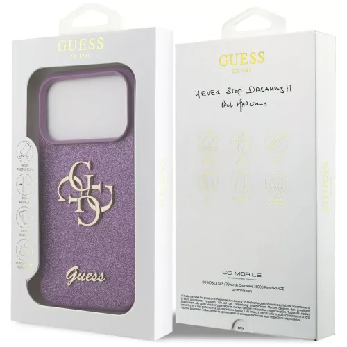 Guess - Rögzített Csillámos Nagy 4G (GUHCP17XHG4SGL) - iPhone 17 Pro Max - Orgona