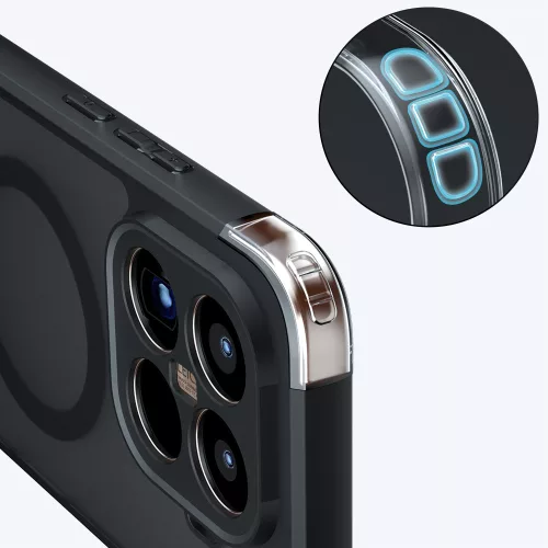 Techsuit - PureFrost MagSafe Ütésálló tok - Xiaomi 15T - Matt fekete