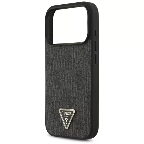 Guess - Leather 4G Triangle Strass MagSafe (GUHMP17LP4TDPLK) - iPhone 17 Pro - Black