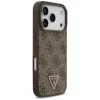 Guess - Bőr 4G Háromszög Strassz MagSafe (GUHMP17LP4TDPLW) - iPhone 17 Pro - Barna