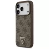 Guess - Bőr 4G Háromszög Strassz MagSafe (GUHMP17LP4TDPLW) - iPhone 17 Pro - Barna