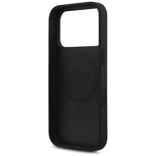 Guess - Leather 4G Triangle Strass MagSafe (GUHMP17XP4TDPLK) - iPhone 17 Pro Max - Black
