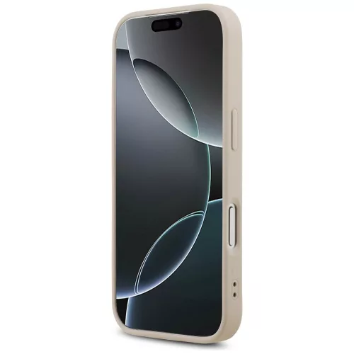 Guess - Bőr 4G Háromszög Strassz MagSafe (GUHMP17XP4TDPLP) - iPhone 17 Pro Max - Rózsaszín
