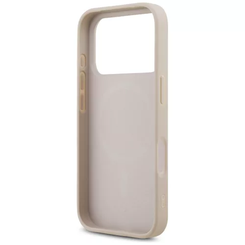 Guess - Bőr 4G Háromszög Strassz MagSafe (GUHMP17XP4TDPLP) - iPhone 17 Pro Max - Rózsaszín