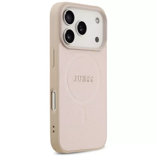 Guess - Saffiano Klasszikus Logó MagSafe (GUHMP17LPSAHMCP) - iPhone 17 Pro - Rózsaszín