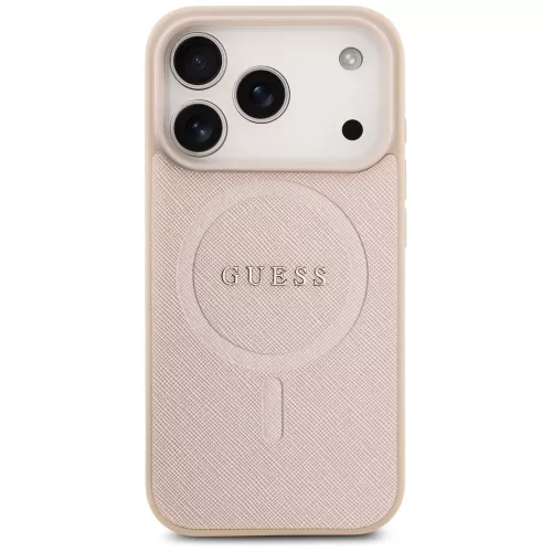 Guess - Saffiano Klasszikus Logó MagSafe (GUHMP17XPSAHMCP) - iPhone 17 Pro Max - Rózsaszín