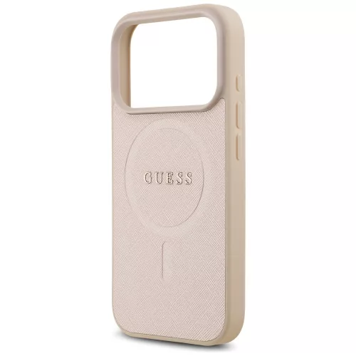 Guess - Saffiano Klasszikus Logó MagSafe (GUHMP17XPSAHMCP) - iPhone 17 Pro Max - Rózsaszín