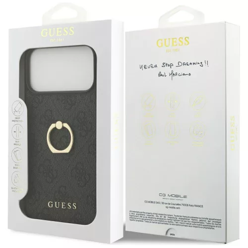 Guess - Hardcase 4G Ring Stand (GUHCP17X4GMRGR) - iPhone 17 Pro Max - Black