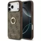 Guess - Keménytok 4G Gyűrűs Tartó (GUHCP17X4GMRBR) - iPhone 17 Pro Max - Barna