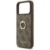 Guess - Keménytok 4G Gyűrűs Tartó (GUHCP17X4GMRBR) - iPhone 17 Pro Max - Barna