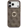 Guess - Keménytok 4G Gyűrűs Tartó (GUHCP17X4GMRBR) - iPhone 17 Pro Max - Barna