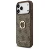 Guess - Keménytok 4G Gyűrűs Tartó (GUHCP17X4GMRBR) - iPhone 17 Pro Max - Barna