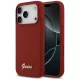 Guess - Szilikon Fém Logó Felirat MagSafe (GUHMP17LSMBSLM) - iPhone 17 Pro - Piros