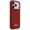 Guess - Szilikon Fém Logó Felirat MagSafe (GUHMP17LSMBSLM) - iPhone 17 Pro - Piros