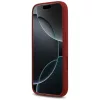 Guess - Szilikon Fém Logó Felirat MagSafe (GUHMP17LSMBSLM) - iPhone 17 Pro - Piros