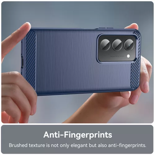 Techsuit - Carbon szilikon tok - Xiaomi Redmi 15 4G / Redmi 15 5G - Kék