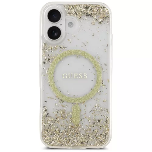 Guess - Gyanta Aljú Csillámos MagSafe (GUHMP17SRGRGED) - iPhone 17 - Arany
