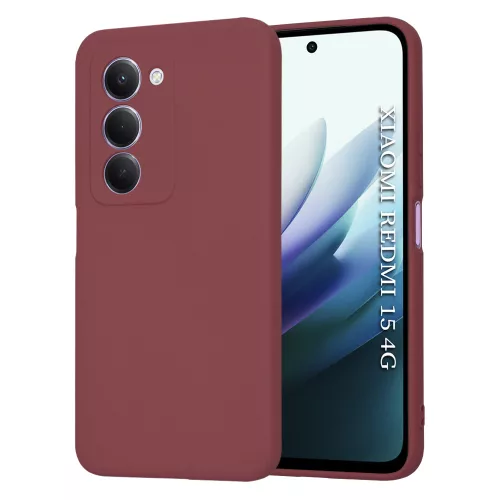 Techsuit - SoftFlex szilikon tok - Xiaomi Redmi 15 4G / Redmi 15 5G - Bordó