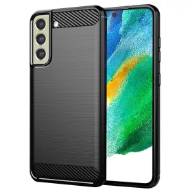   Techsuit - Carbon szilikon tok - Samsung Galaxy S21 FE - Fekete