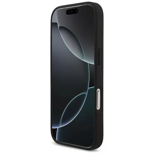 Guess - Keménytok 4G Szemcsézett Nagy és Klasszikus Logó (GUHCP17LPGT4MBK) - iPhone 17 Pro - Fekete