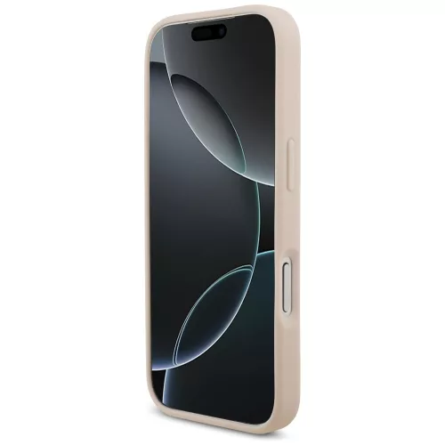 Guess - Keménytok 4G Szemcsézett Nagy és Klasszikus Logó (GUHCP17LPGT4MBP) - iPhone 17 Pro - Rózsaszín