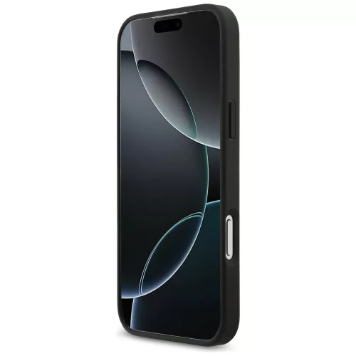 Guess - Keménytok 4G Szemcsézett Nagy és Klasszikus Logó (GUHCP17XPGT4MBK) - iPhone 17 Pro Max - Fekete