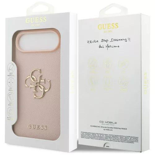 Guess - Hardcase 4G Grained Big and Classic Logo (GUHCP17MPGT4MBP) - iPhone 17 Air - Pink