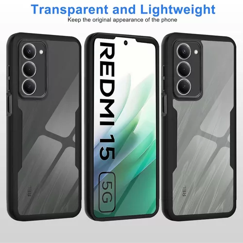 Techsuit - ColorVerse 360 tok kijelzővédővel - Xiaomi Redmi 15 4G / Redmi 15 5G - Fekete