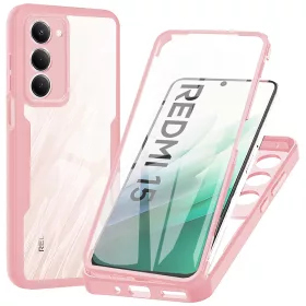   Techsuit - ColorVerse 360 tok kijelzővédővel - Xiaomi Redmi 15 4G / Redmi 15 5G - Rózsaszín