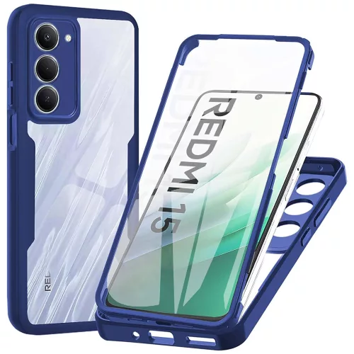 Techsuit - ColorVerse 360 tok kijelzővédővel - Xiaomi Redmi 15 4G / Redmi 15 5G - Kék