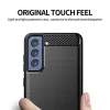 Techsuit - Carbon szilikon tok - Samsung Galaxy S21 FE - Fekete