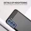 Techsuit - Carbon szilikon tok - Samsung Galaxy S21 FE - Fekete